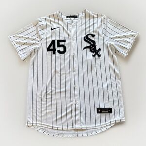 Nike Chicago White Sox Jersey Mens L Garrett Crochet MLB Pinstripe Baseball‎